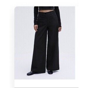 Lululemon City Sleek Utilitech Extra Wide Leg Pants Black Size 32